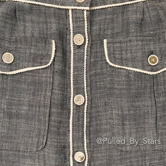 CAROLINA HERRERA Linen & Silk Blend Button-Front Pencil Skirt - EUC - Size 8 - Picture 5 of 17